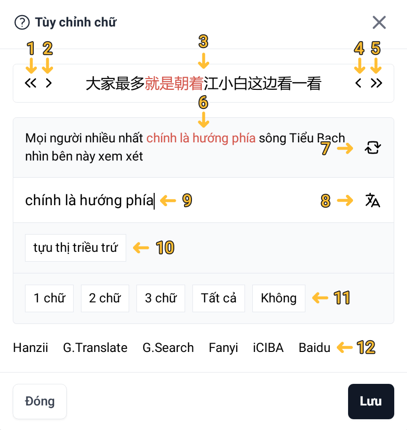 Hướng dẫn sử dụng chức năng QT tại trang Dịch Nhanh Tiếng Trung